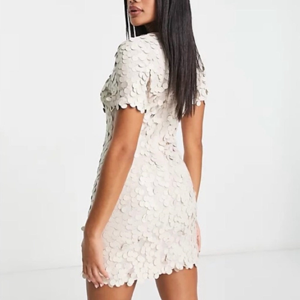 NWT | Collective the Label Disc Sequin Champagne Mini Dress - Picture 3 of 10
